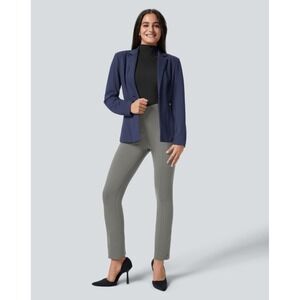 Halara Small Flex High Waisted Tummy Control Adj Hem Work 7/8 Pants Office